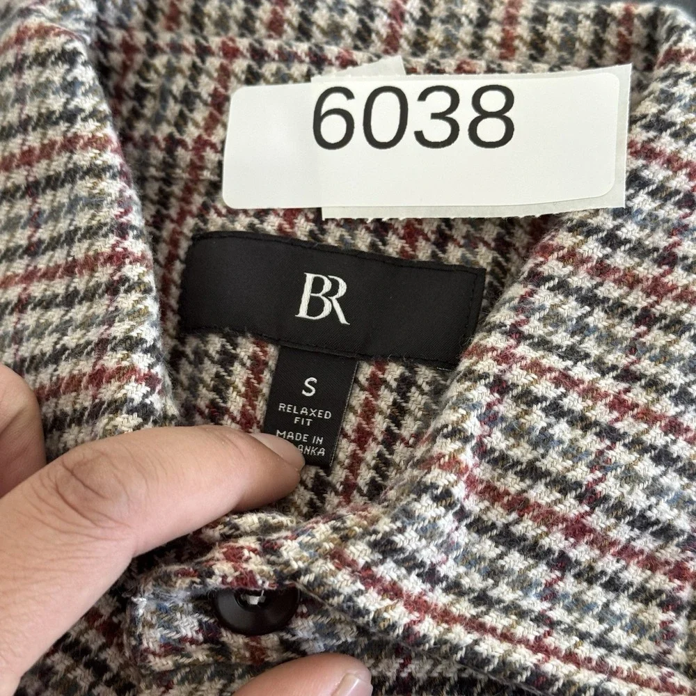 Banana Republic BR‎ Mens Herringbone Heavyweight Flannel Button Shirt Size S
